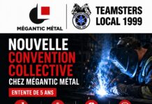 Une nouvelle convention collective avantageuse chez Mégantic Métal